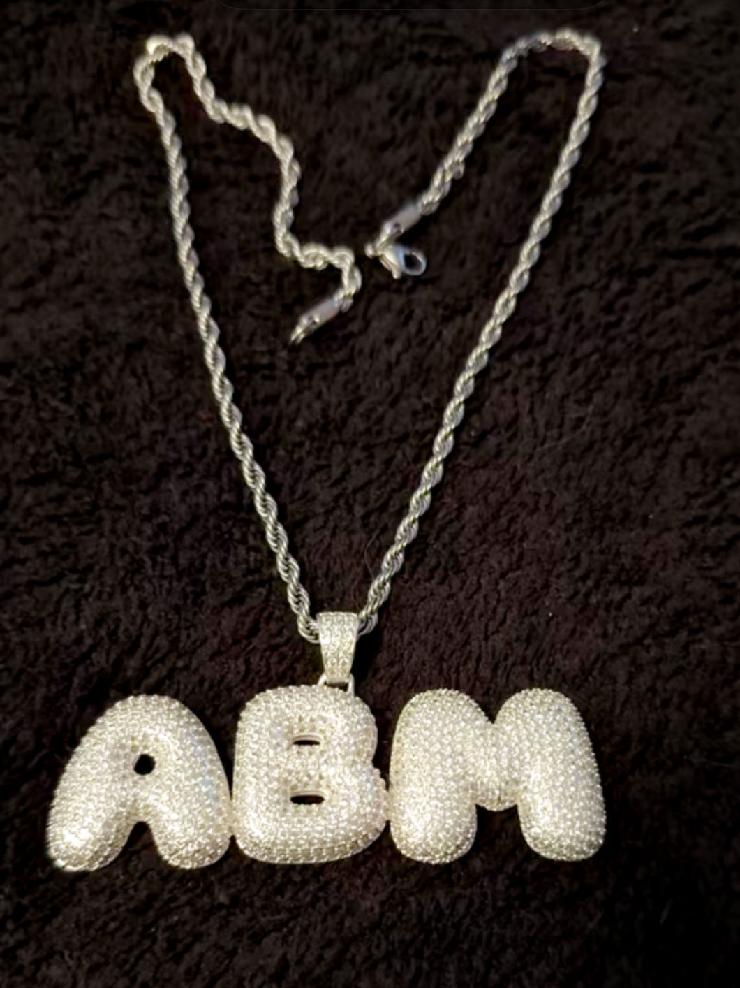Bubble iced out necklace