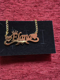 Gold name necklace