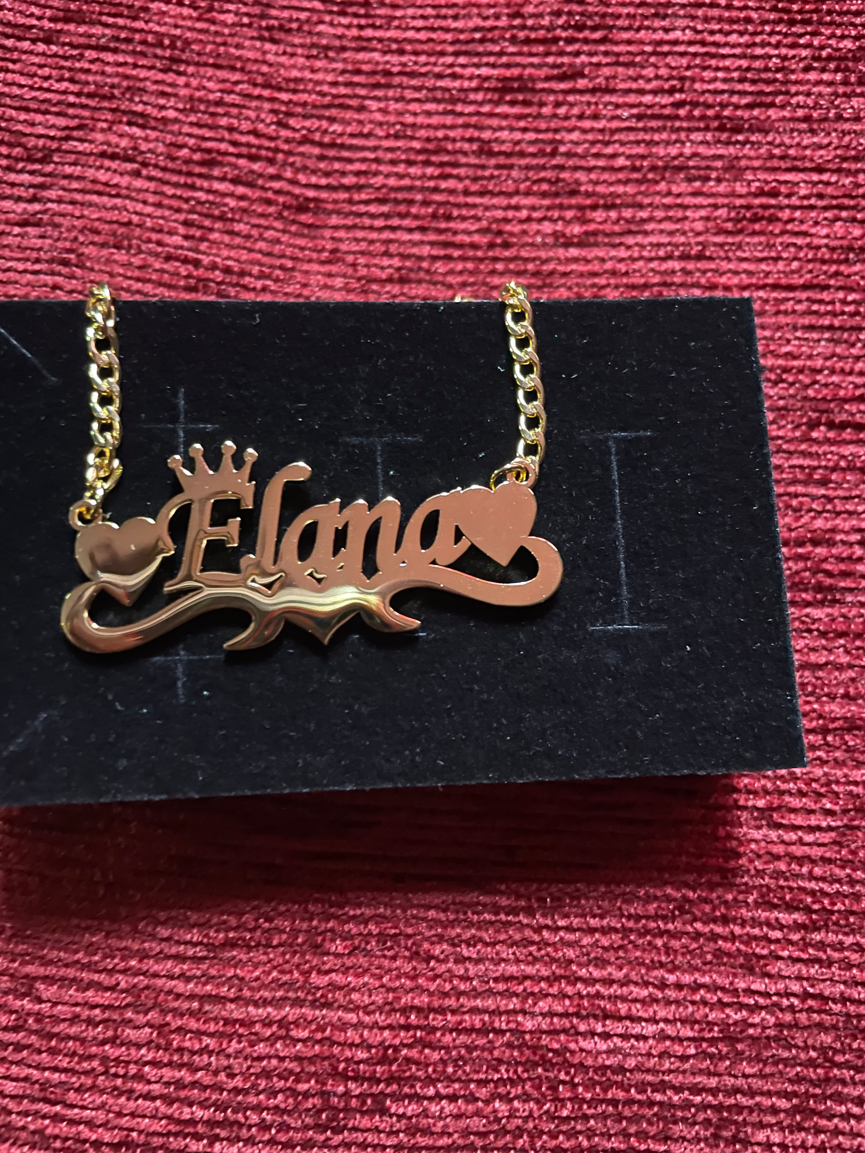 Gold name necklace